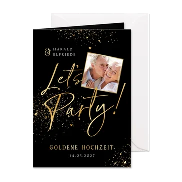 Karte Einladung zur goldenen Hochzeit Foto